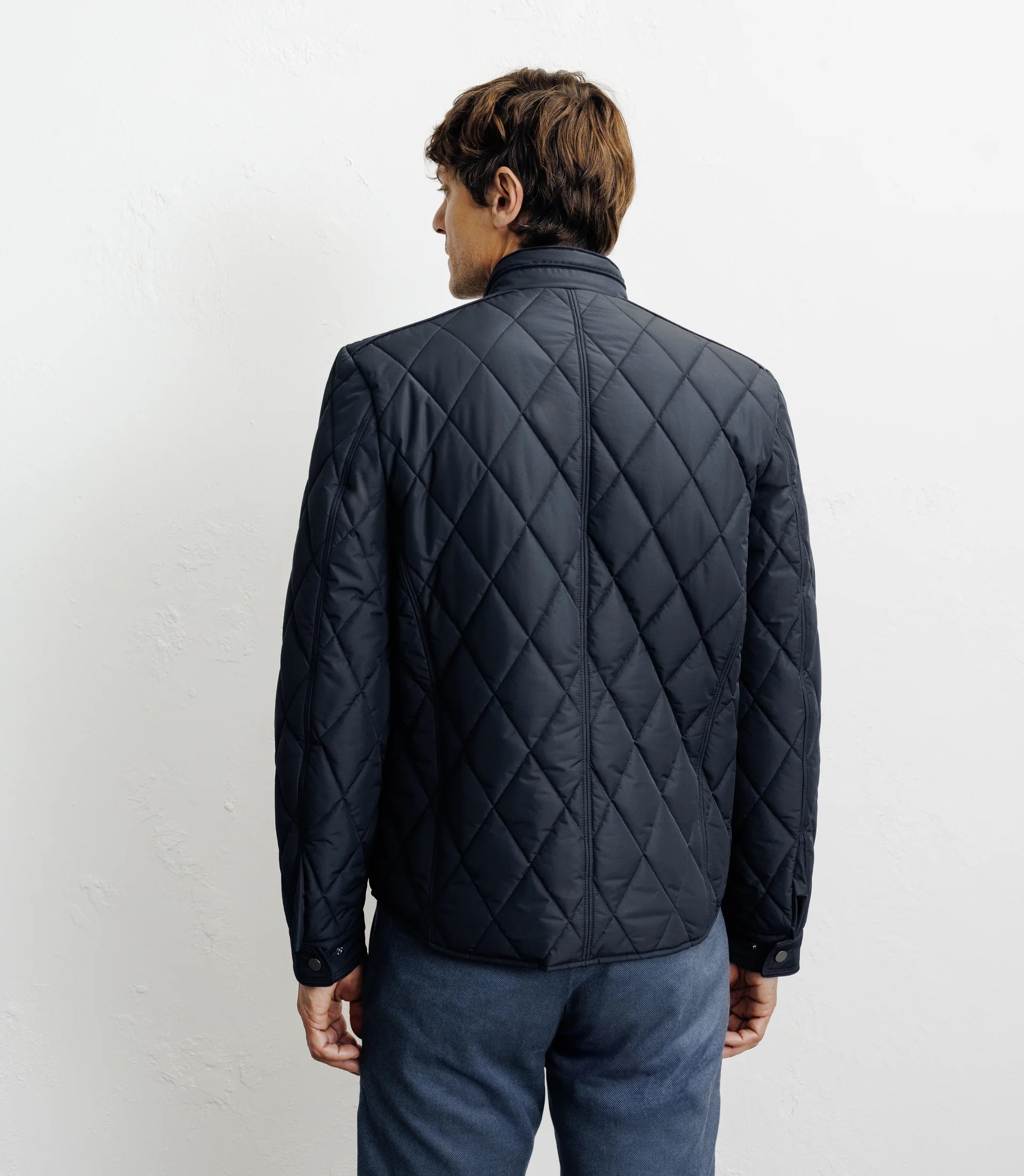 Blouson col chemise marine - IZAC
