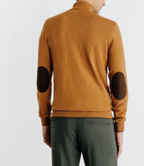Pull coton/cachemire col zippé camel - IZAC