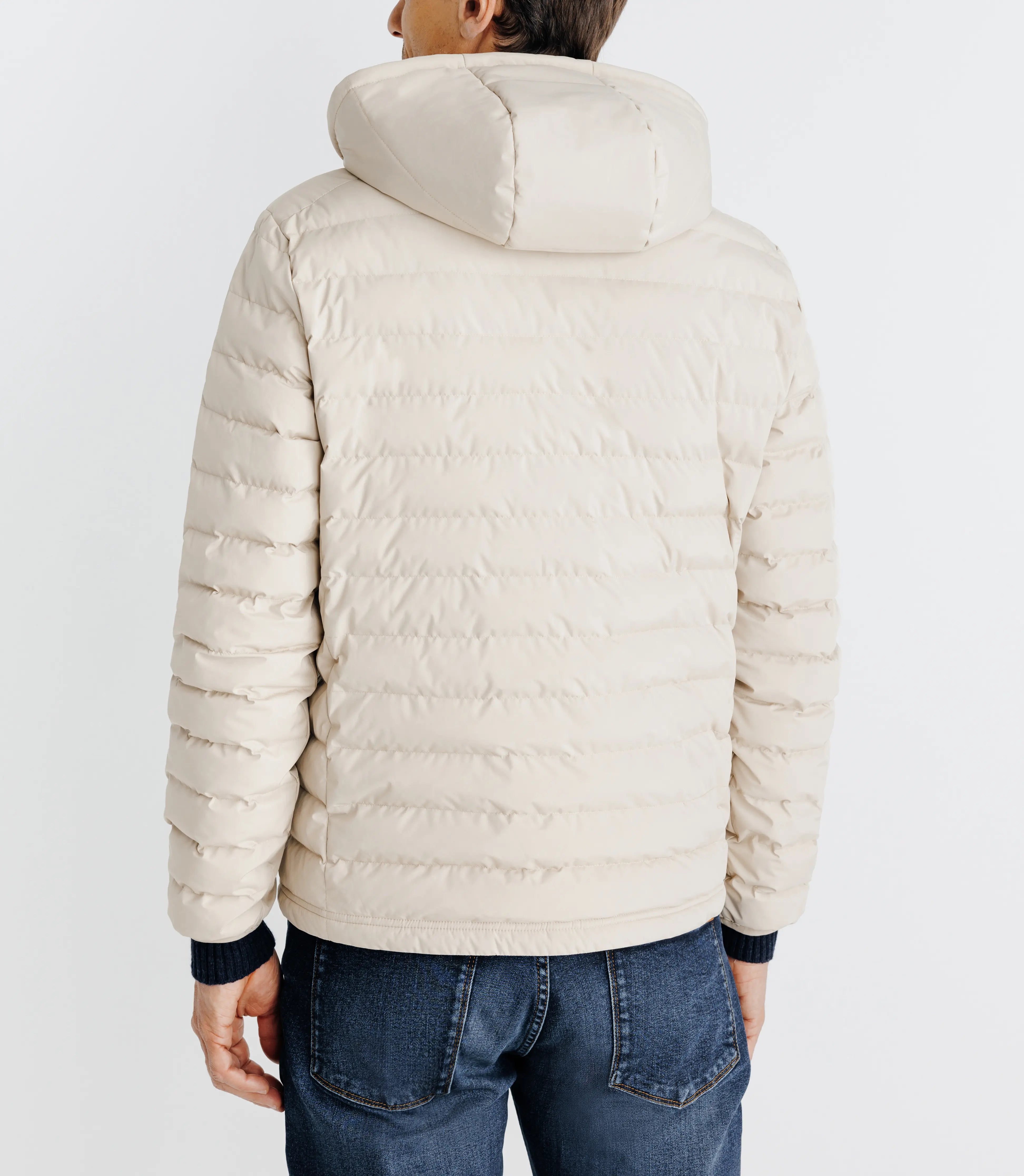 Doudoune avec capuche amovible beige - IZAC