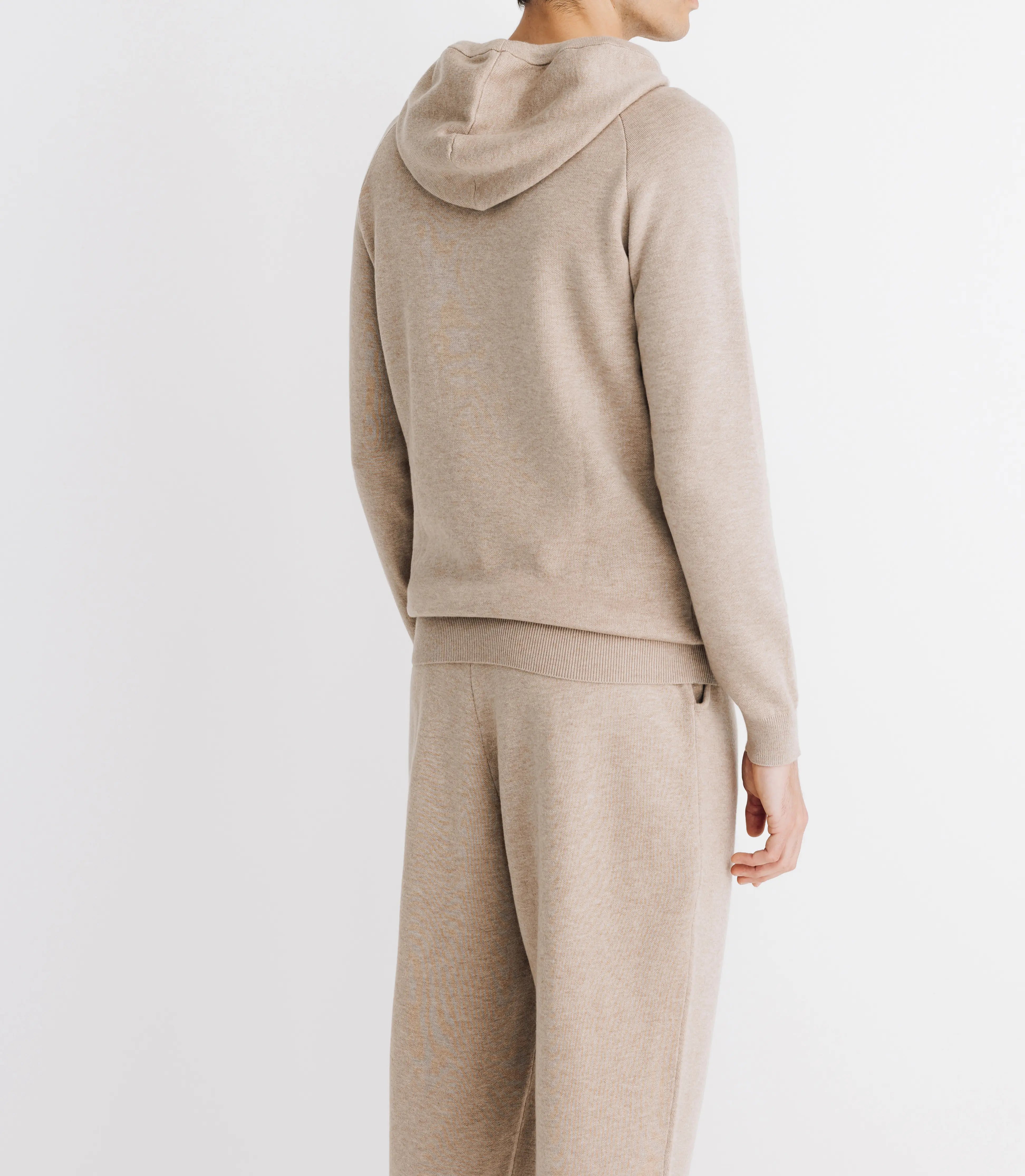 Pull à capuche beige - IZAC