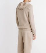 Pull à capuche beige - IZAC