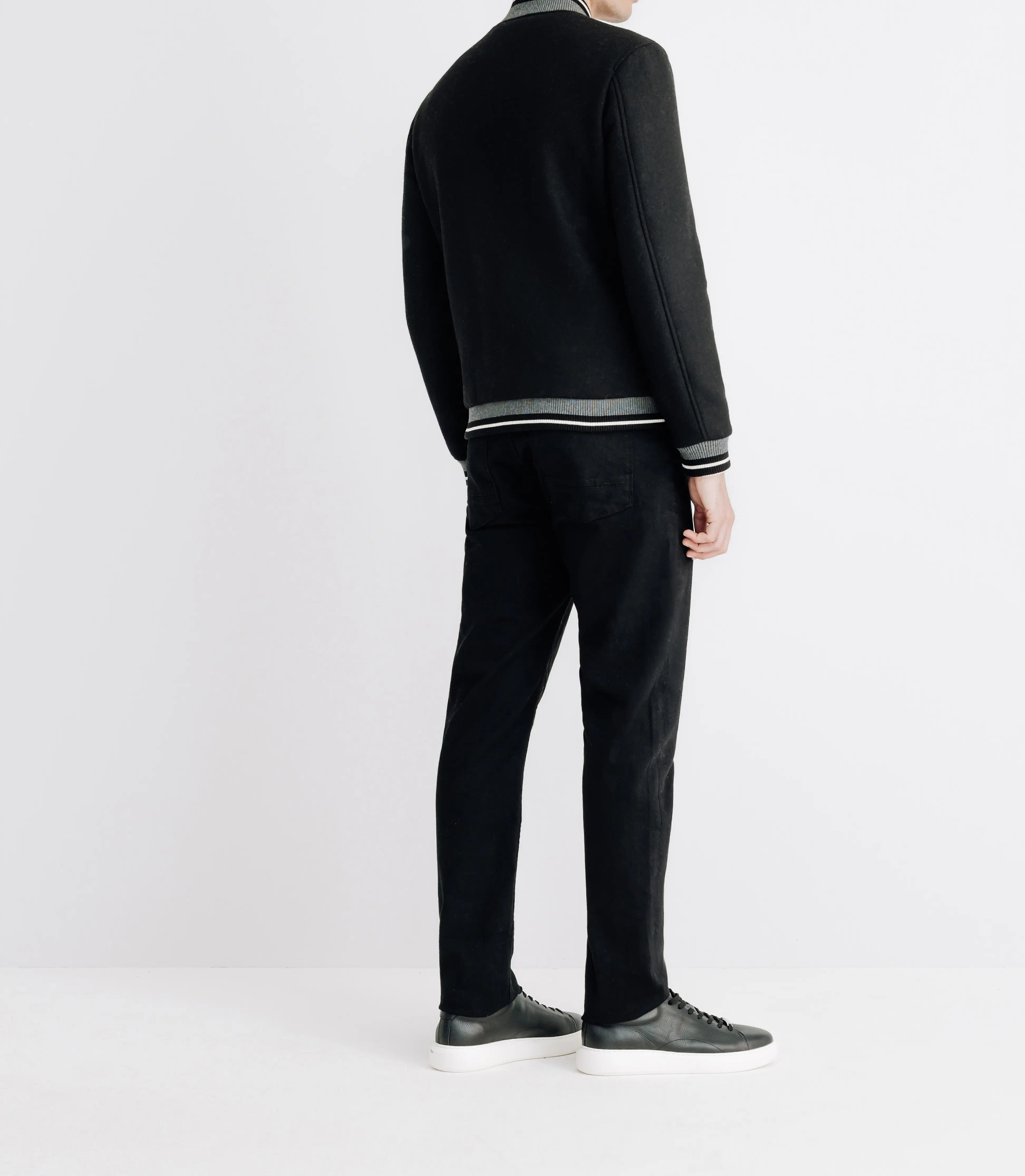 Blouson teddy en laine noir - IZAC
