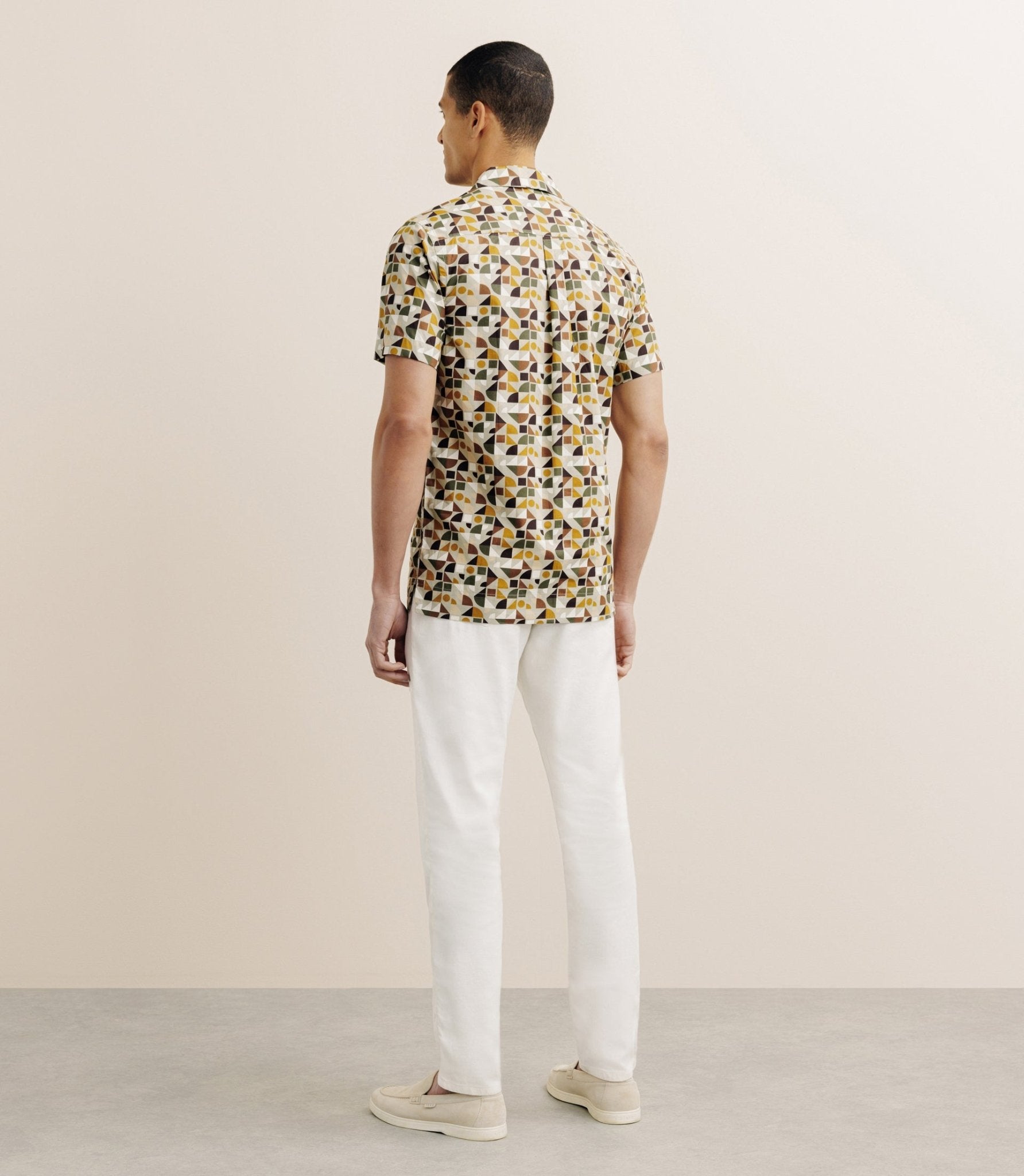 Chemise imprimée beige - IZAC