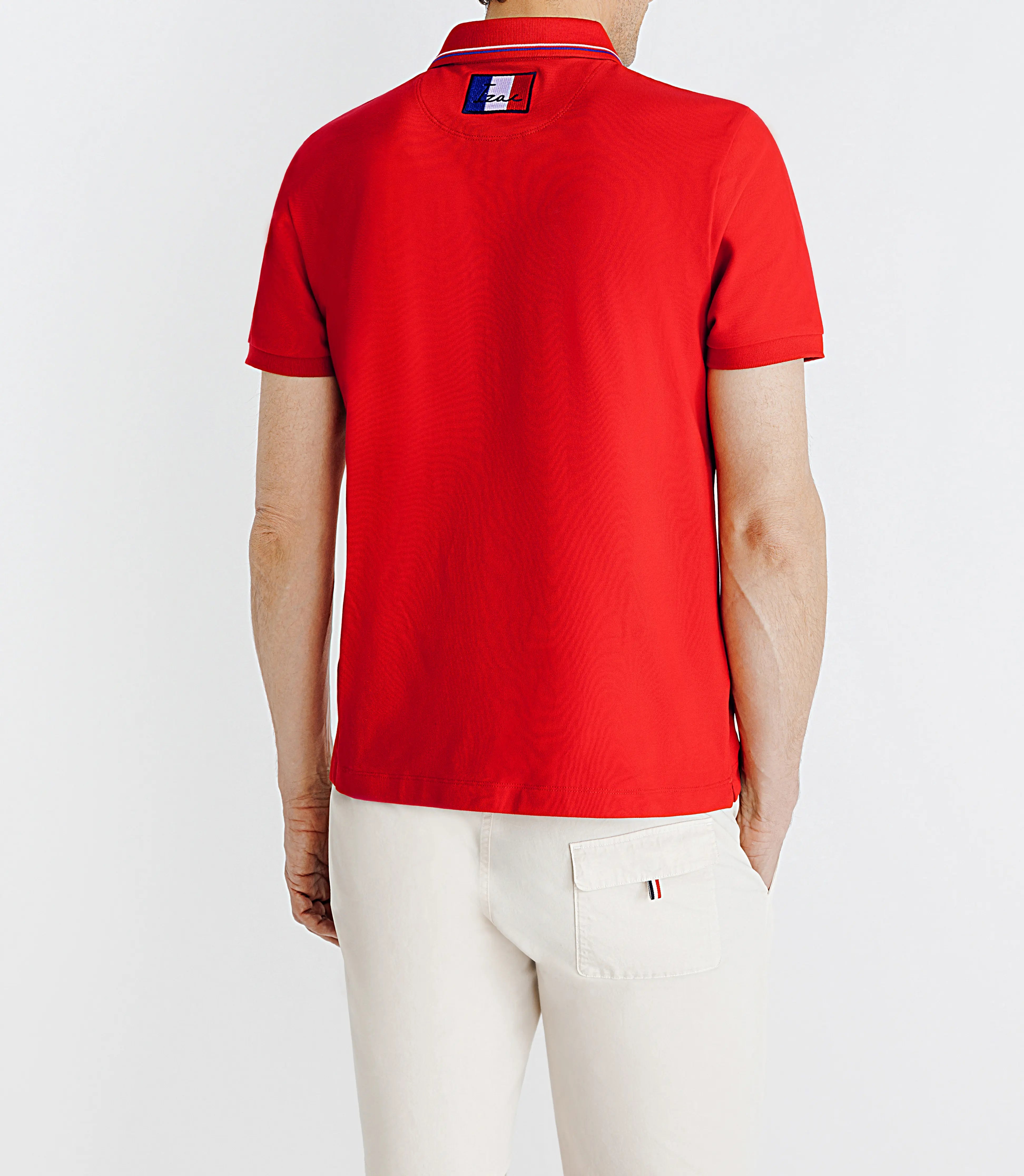 Polo piqué boutonné rouge - IZAC