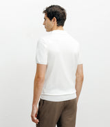 Polo col ouvert en maille ecru - IZAC