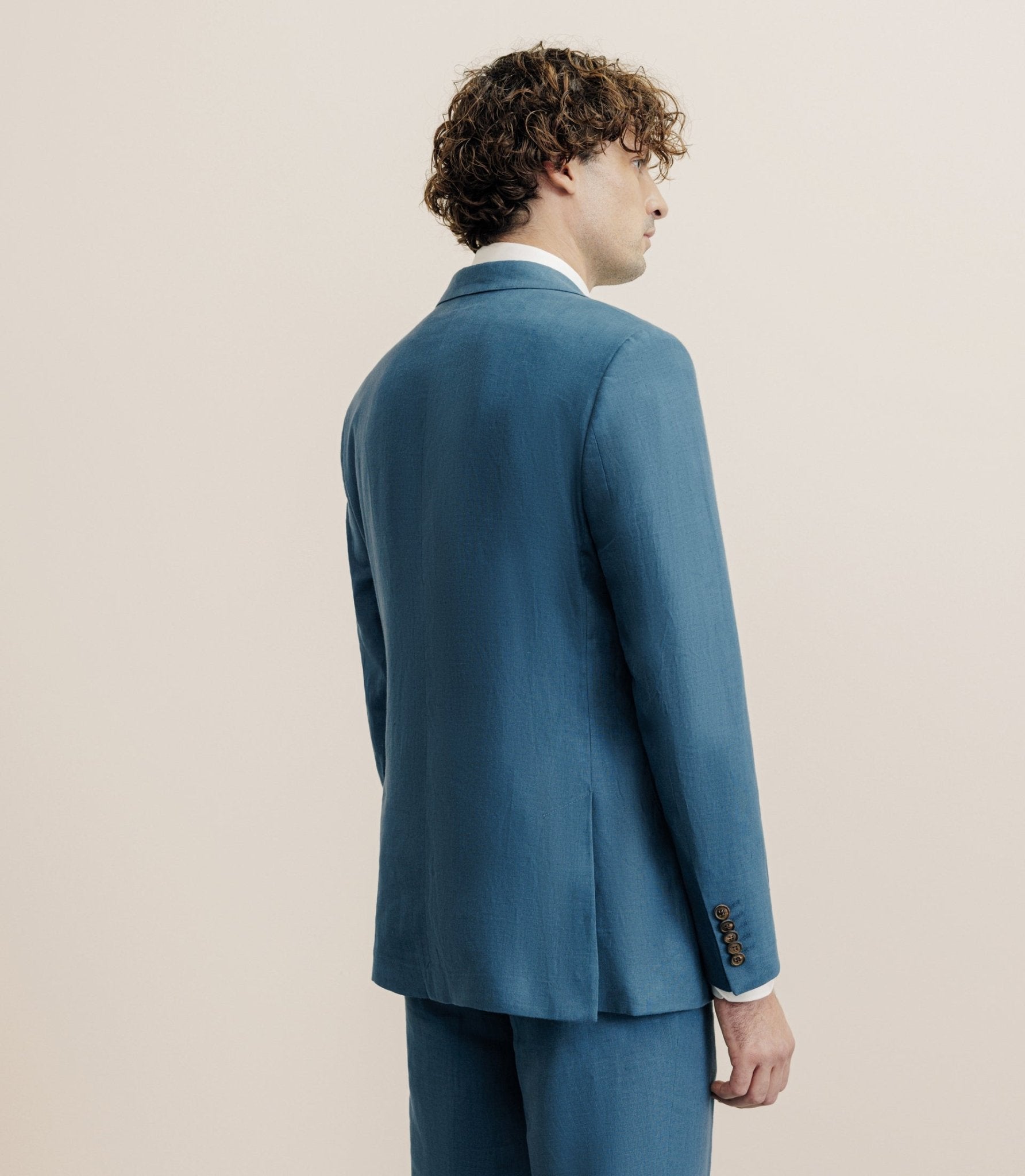 Veste ville 100% lin séparable bleu vert - IZAC