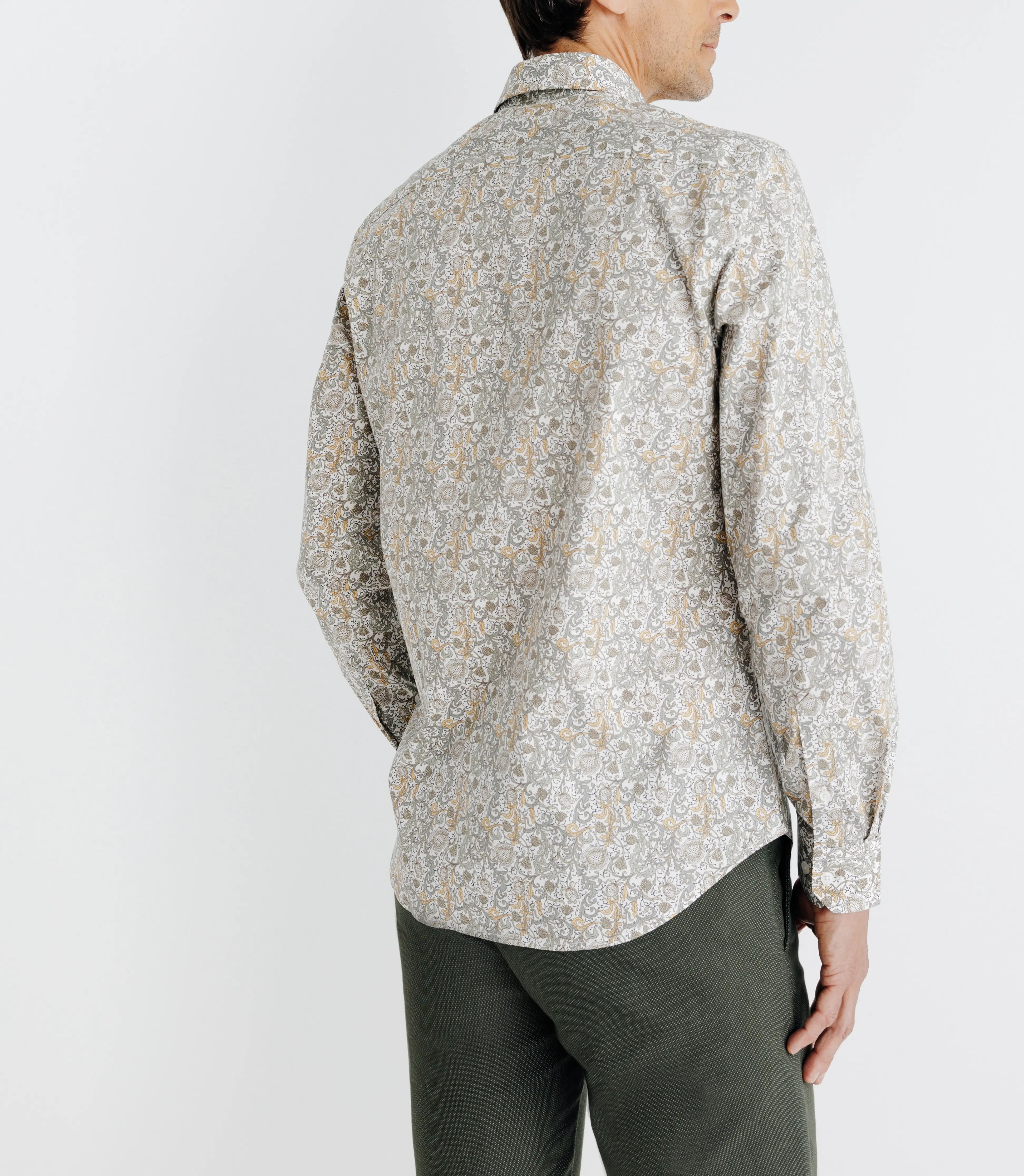 Chemise avec imprimé paisley beige - IZAC