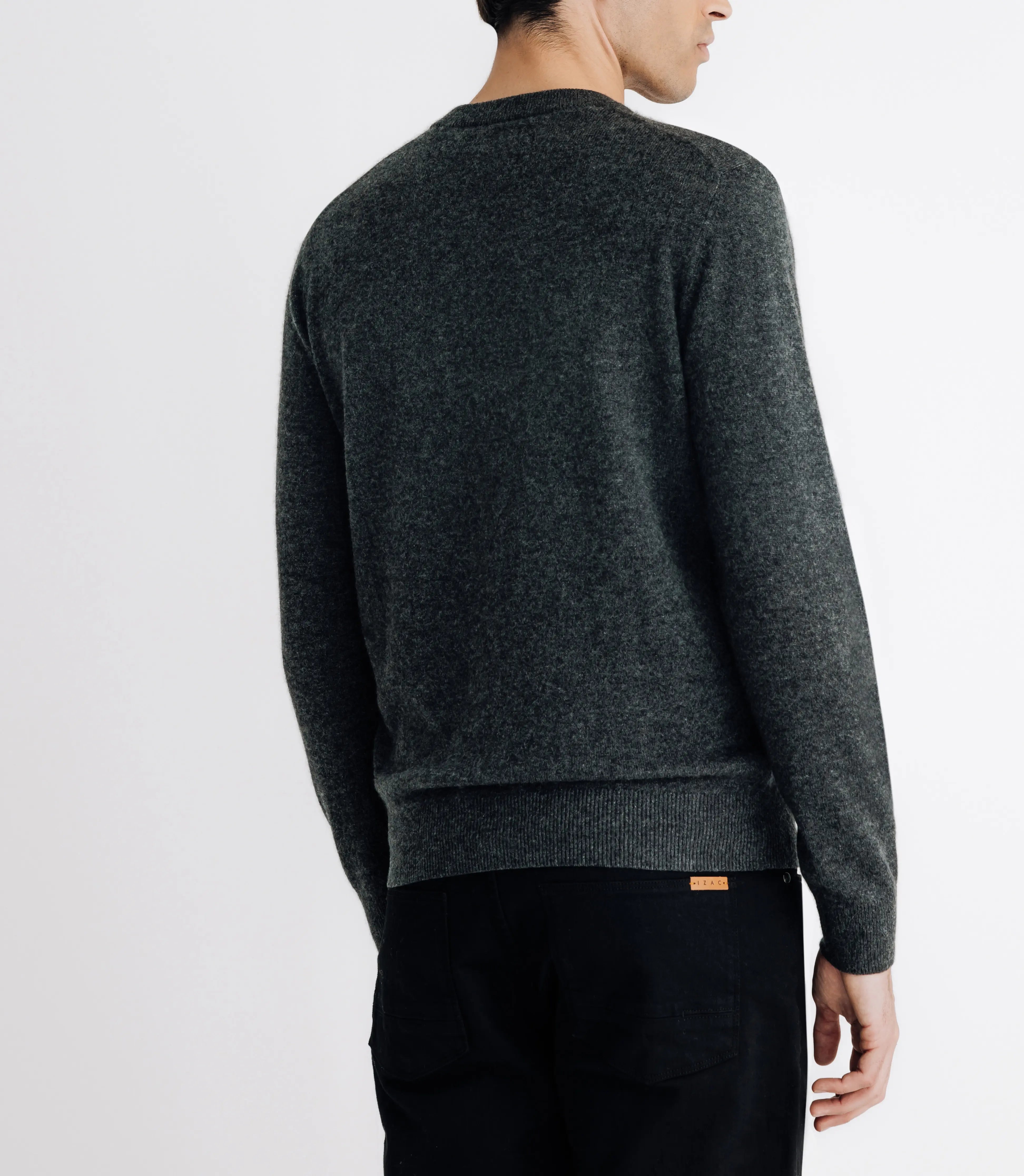 Pull col rond 100% cachemire anthracite - IZAC