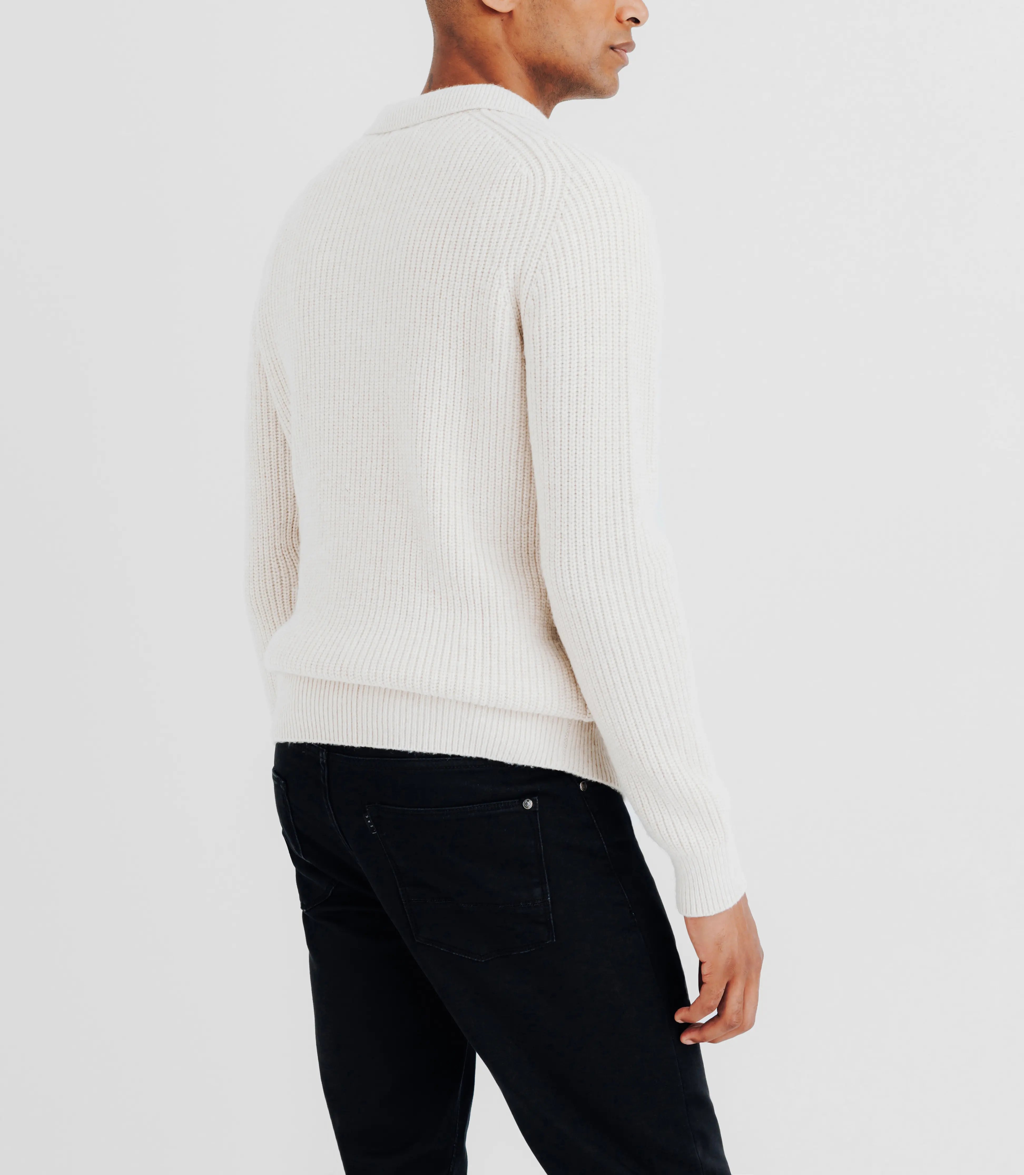 Pull col polo beige - IZAC