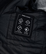 Parka courte avec col montant noir - IZAC