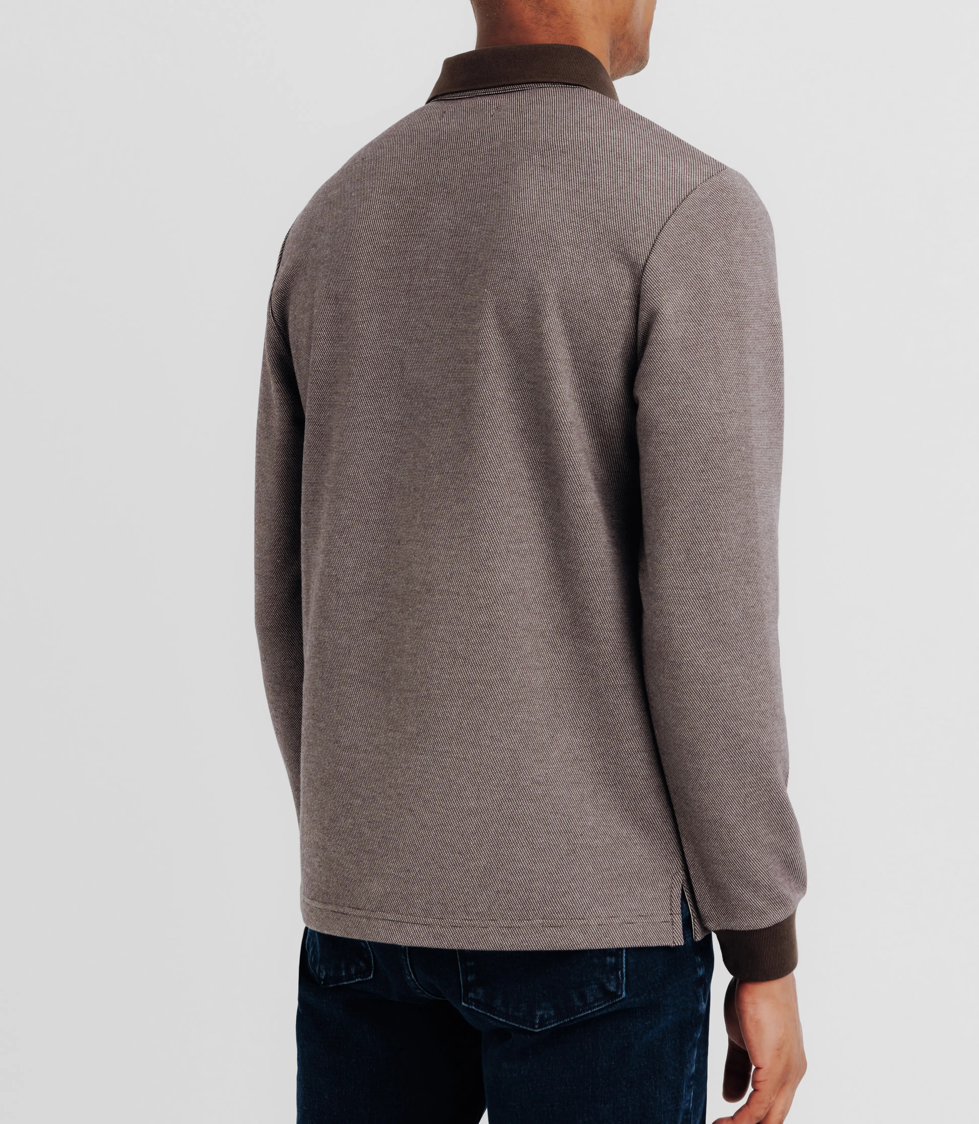 Polo en maille marron - IZAC