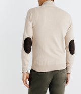 Pull col montant zippé beige - IZAC
