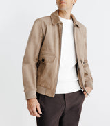Blouson en suède taupe - IZAC