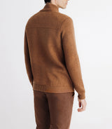 Pull gilet zippé col teddy camel - IZAC