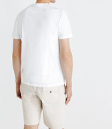 T-shirt avec broderie blanc - IZAC