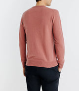 Pull col rond 100% cachemire rose - IZAC