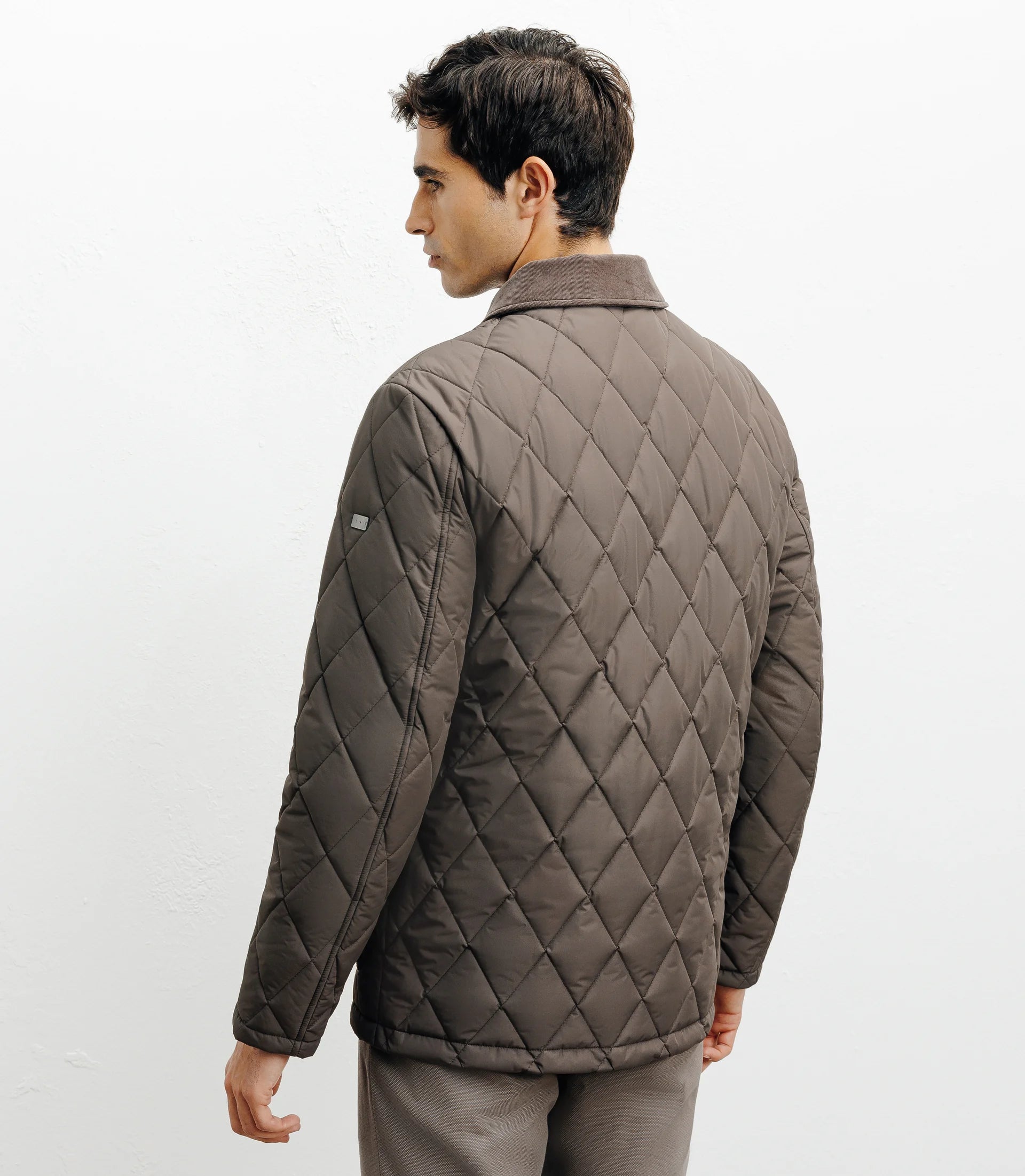 Blouson col chemise taupe - IZAC