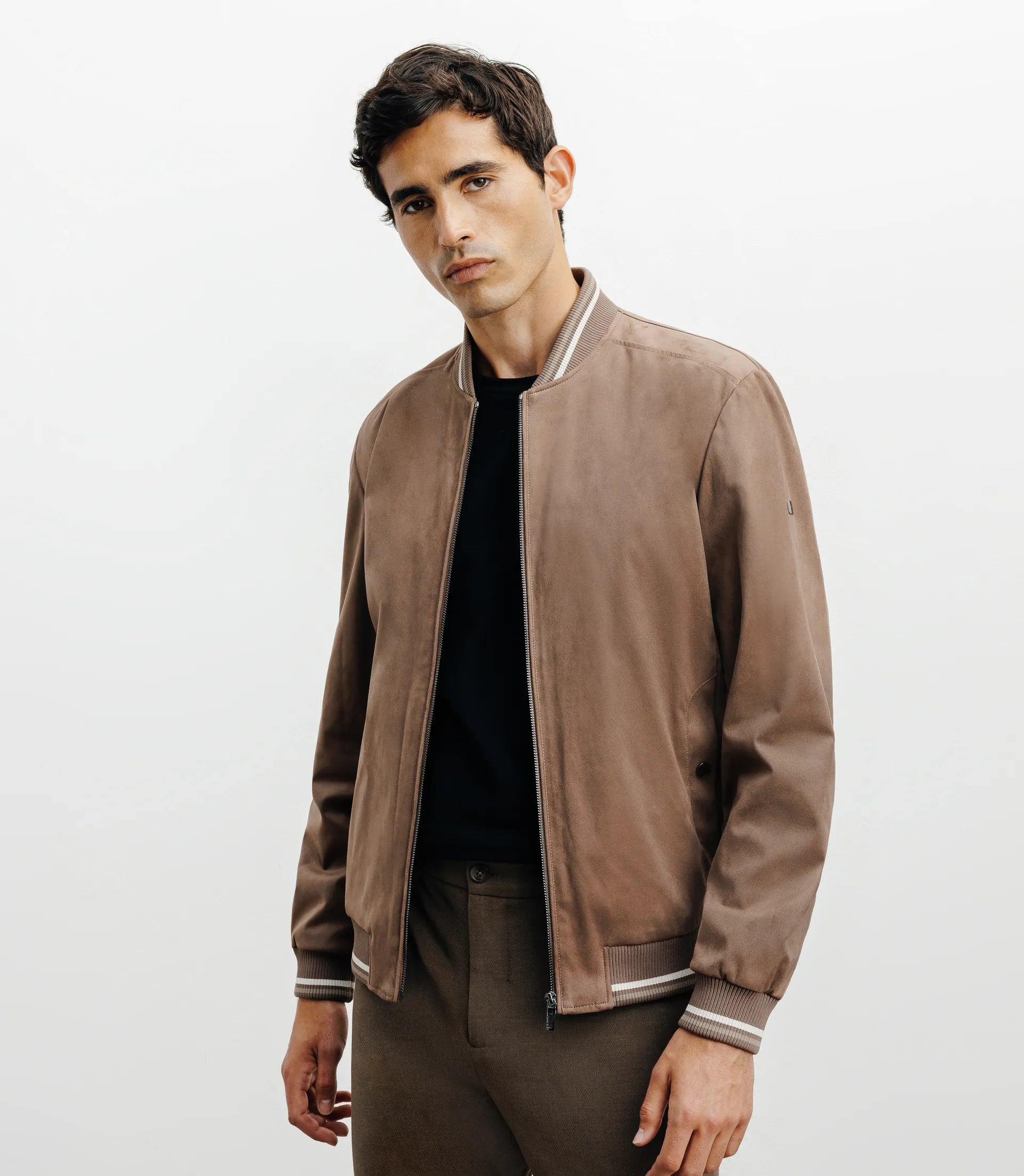Blouson col teddy taupe - IZAC