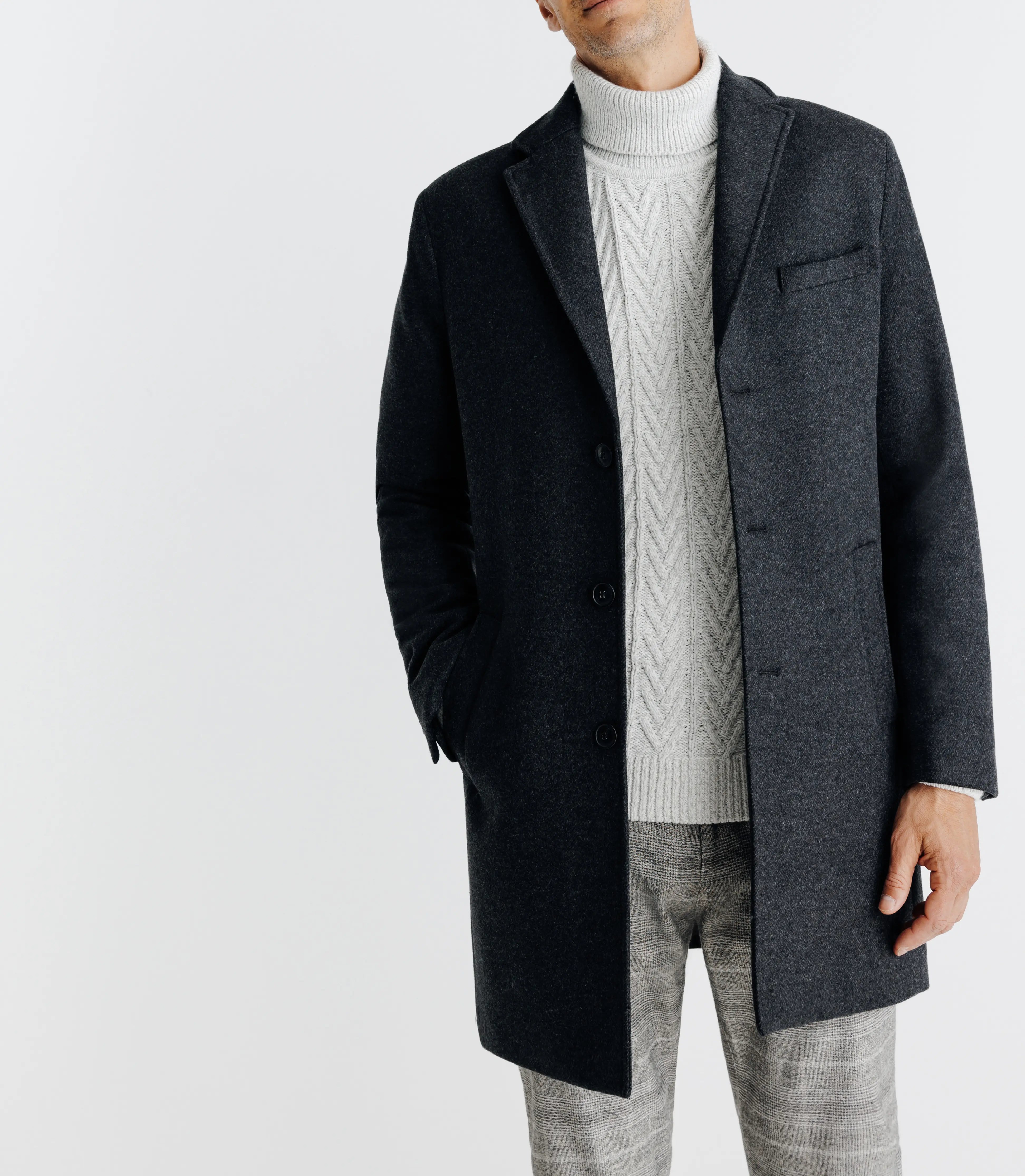Manteau ville parementure gris - IZAC