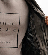 Blouson col chemise taupe - IZAC