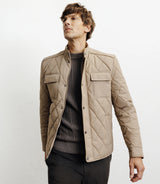 Blouson col chemise beige - IZAC