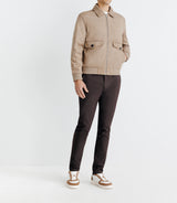 Blouson en suède taupe - IZAC
