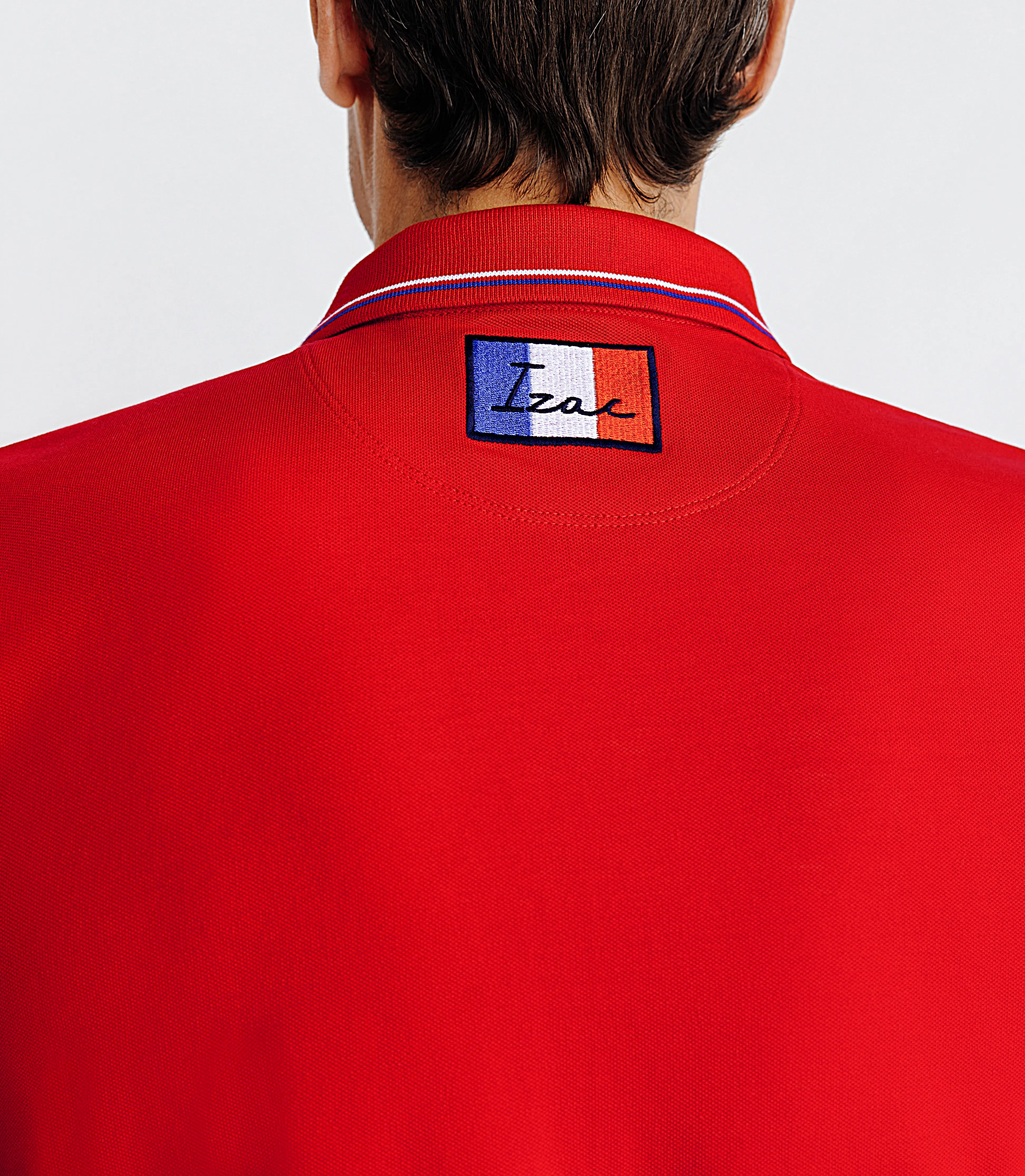 Polo piqué boutonné rouge - IZAC