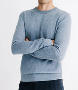 Pull col rond 100% cachemire indigo - IZAC