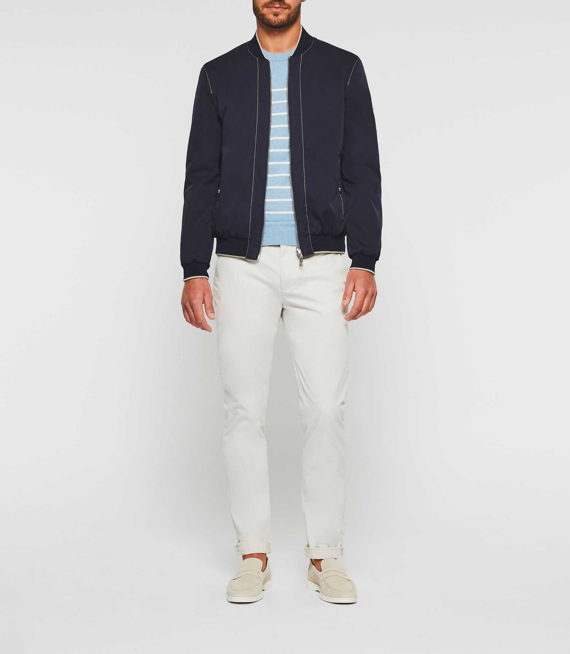 Blouson teddy léger marine "Ron" - IZAC
