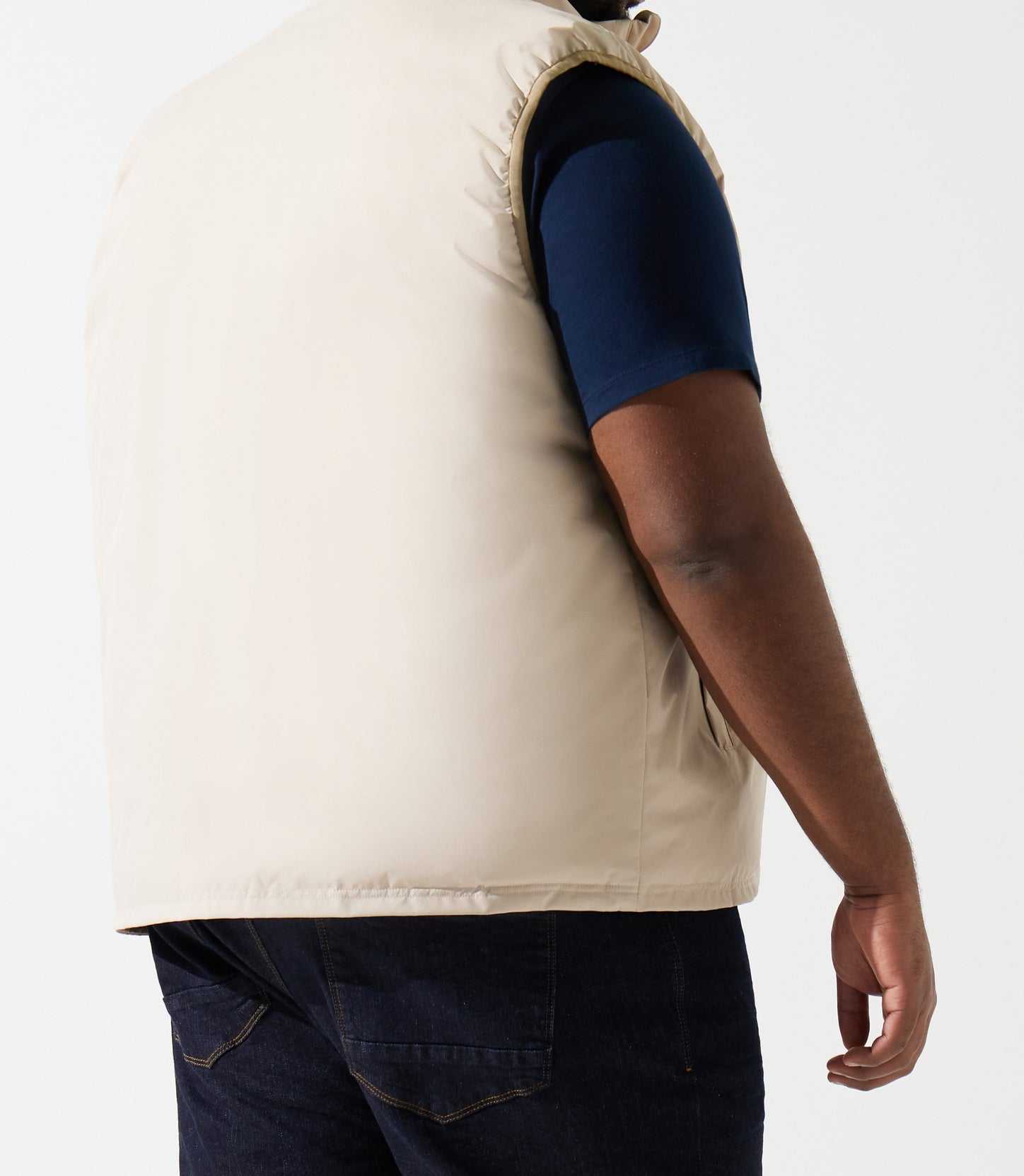 Doudoune sans manches beige RENANBT - IZAC