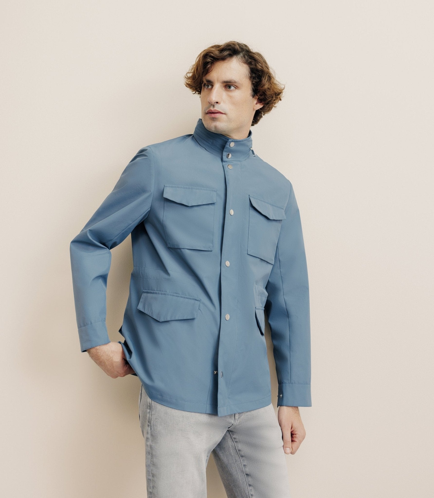 Blouson parka technique indigo - IZAC