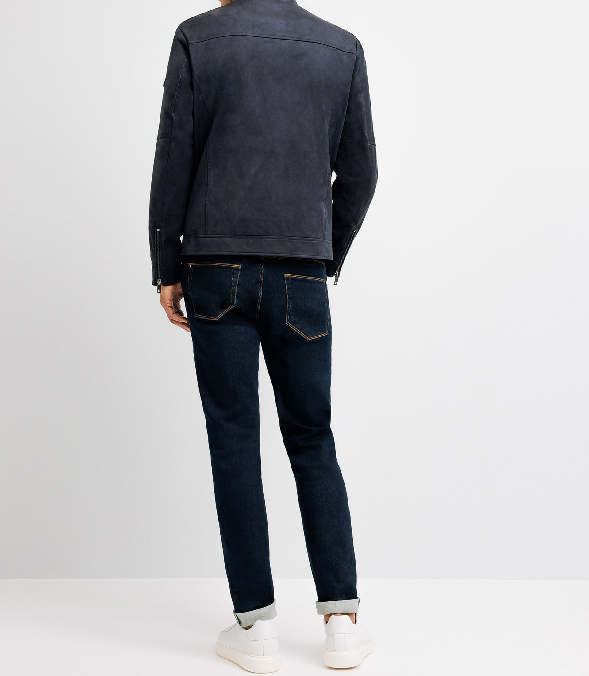 Blouson col montant marine - IZAC