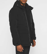 Parka à capuche amovible noir MALCOLM - IZAC