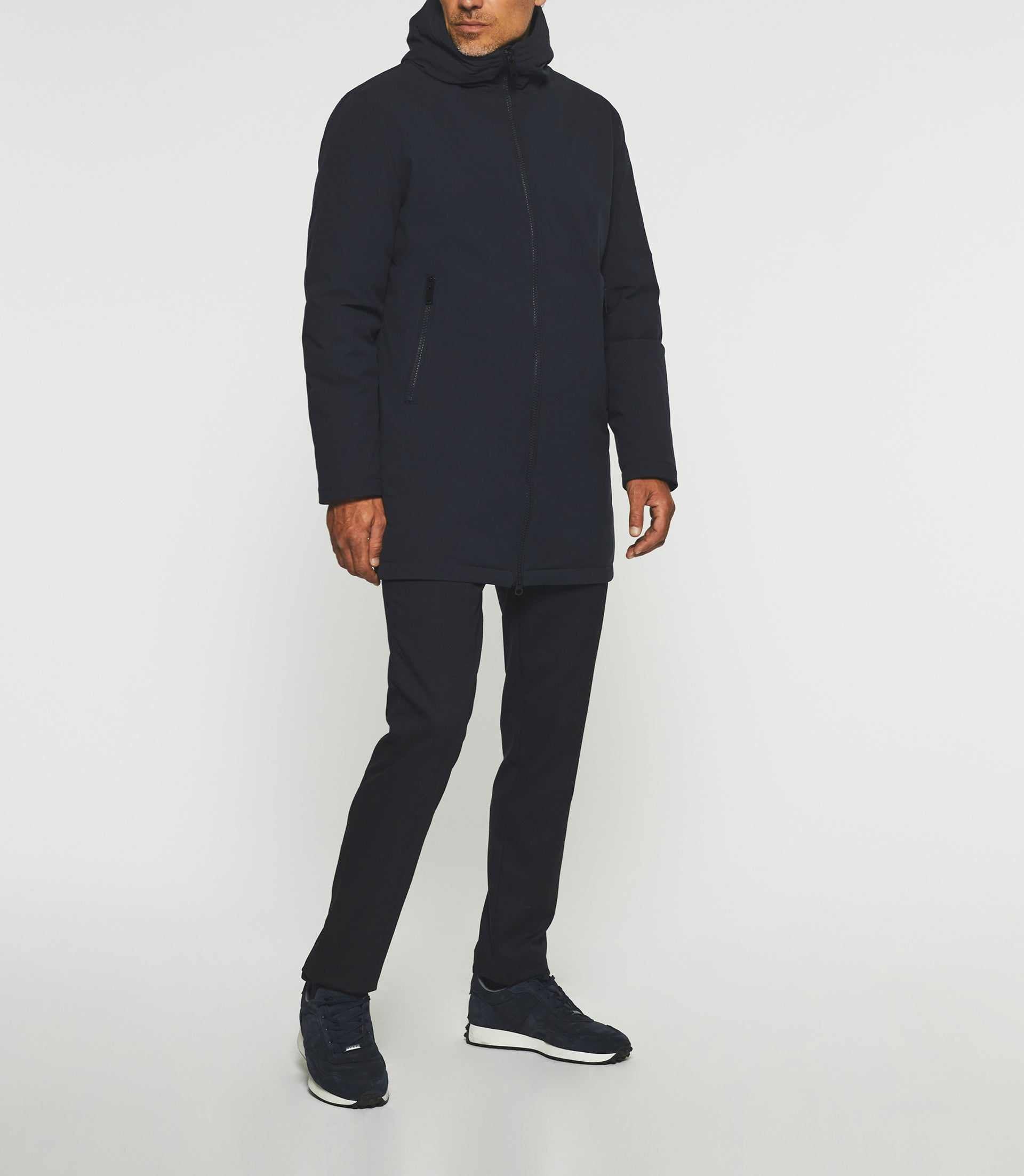 Parka longue à capuche marine MIRKO - IZAC