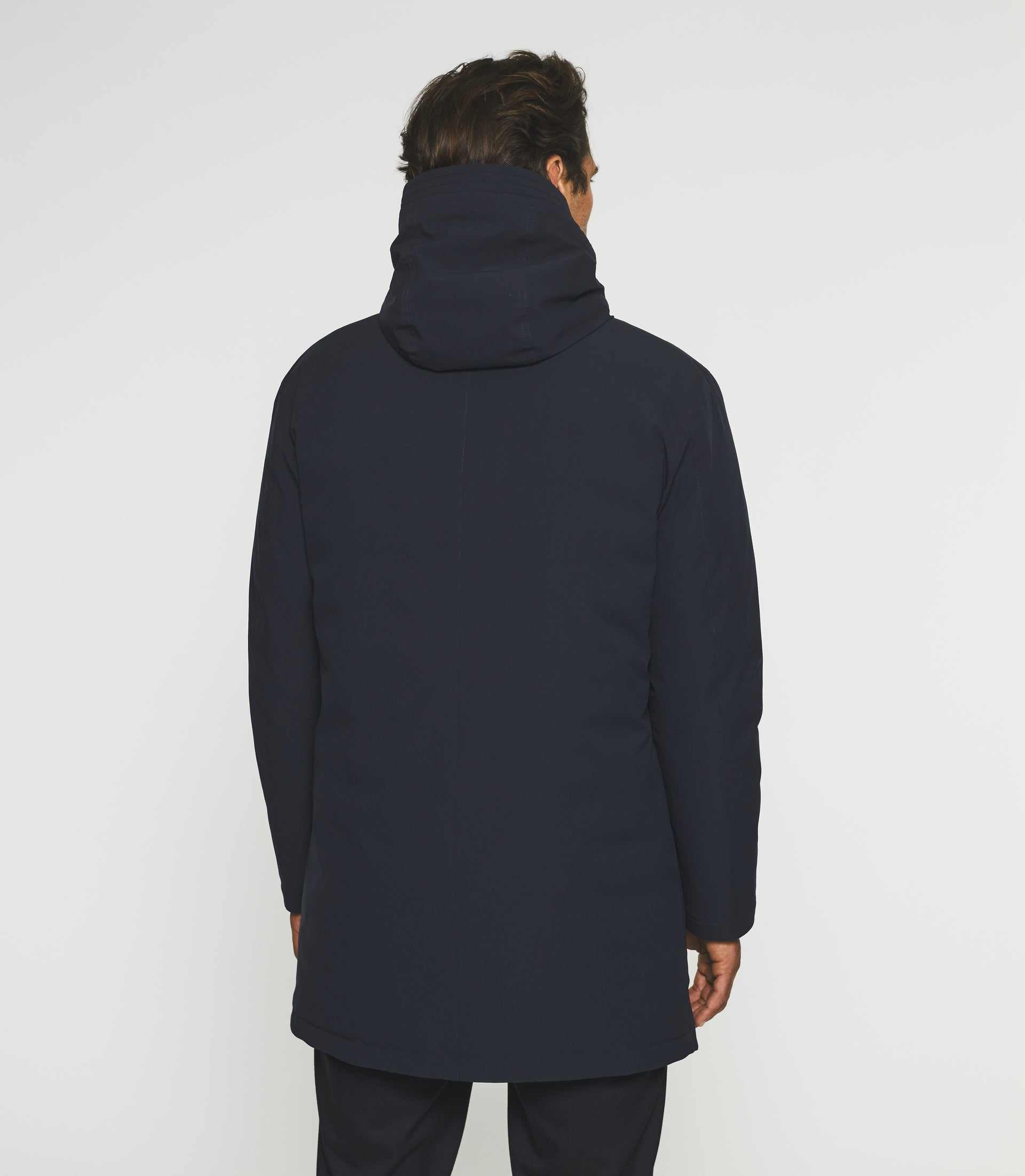Parka longue à capuche marine MIRKO - IZAC