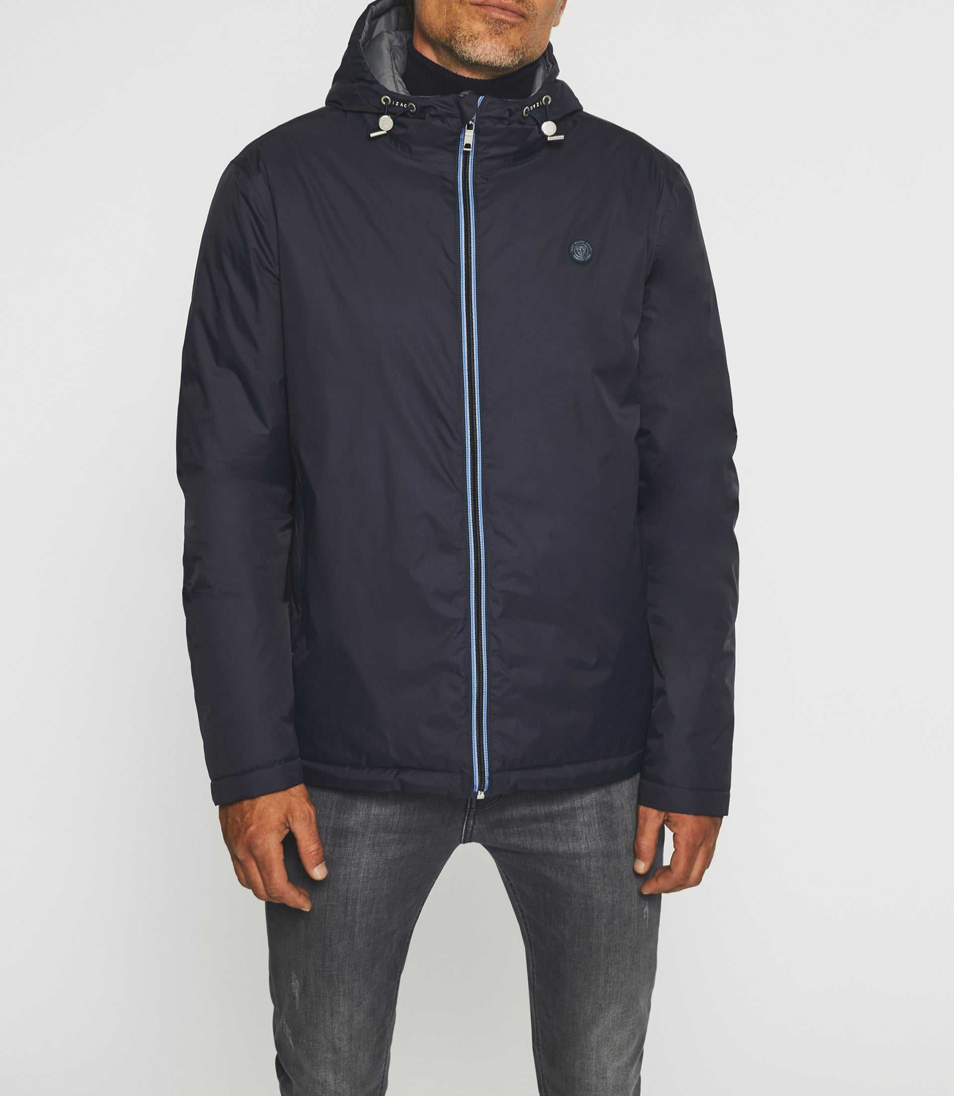 Blouson matelassé réversible marine et gris MORENO - IZAC