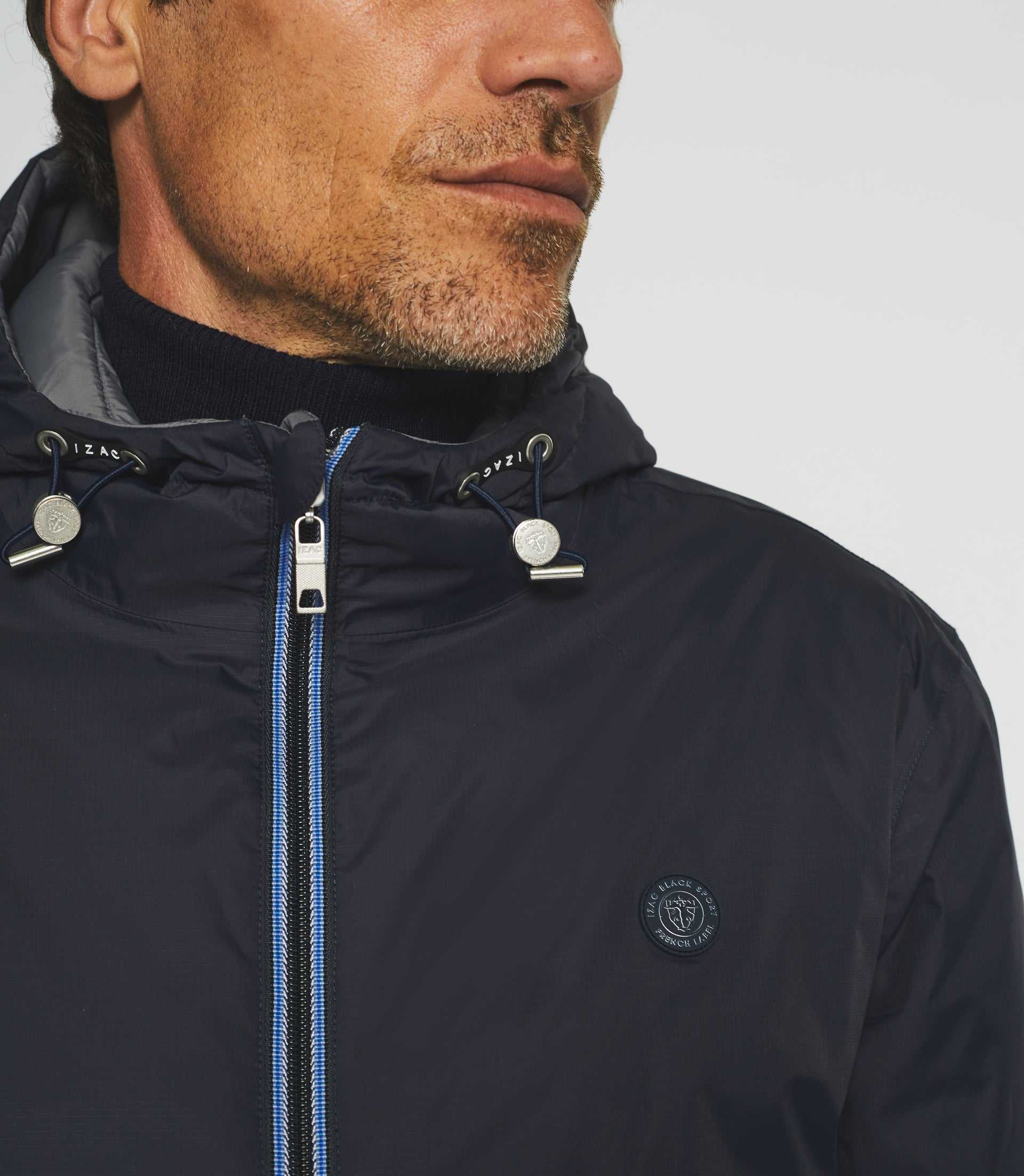 Blouson matelassé réversible marine et gris MORENO - IZAC