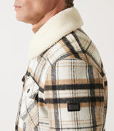 Blouson en laine col sherpa camel/noir MUNICH - IZAC