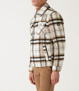 Blouson en laine col sherpa camel/noir MUNICH - IZAC