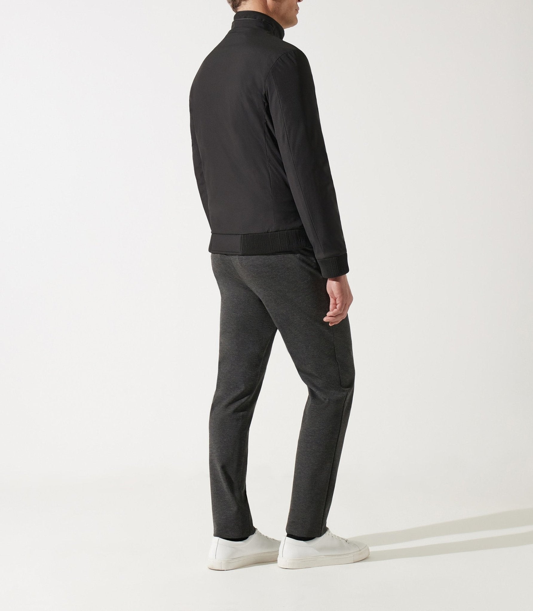 Blouson col montant matelassé noir MACAO - IZAC