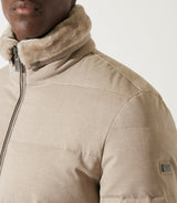 Doudoune col montant matelassé beige MADRID - IZAC