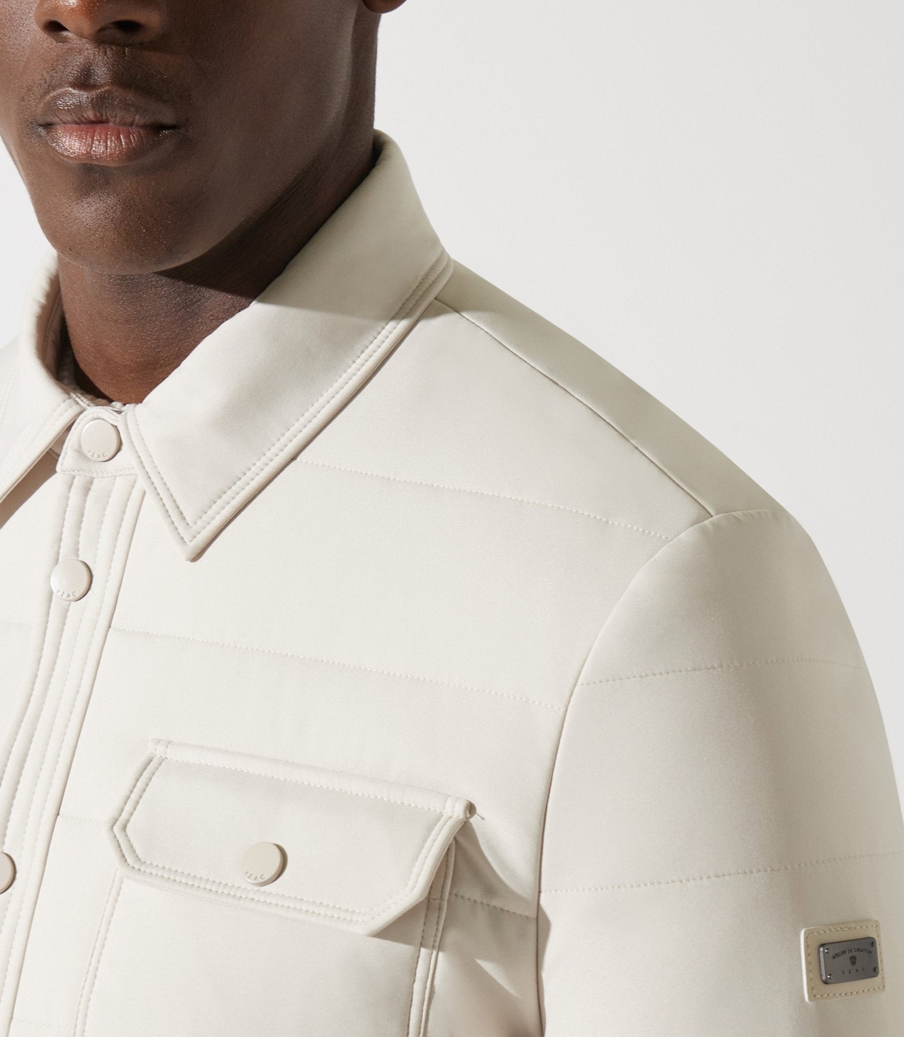 Blouson surchemise matelassé écru MALAGA - IZAC