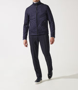 Blouson col officier en suède marine MALWEN - IZAC