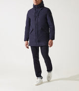 Parka longue à capuche marine MANCHESTER - IZAC