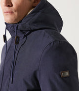 Parka longue à capuche marine MANCHESTER - IZAC