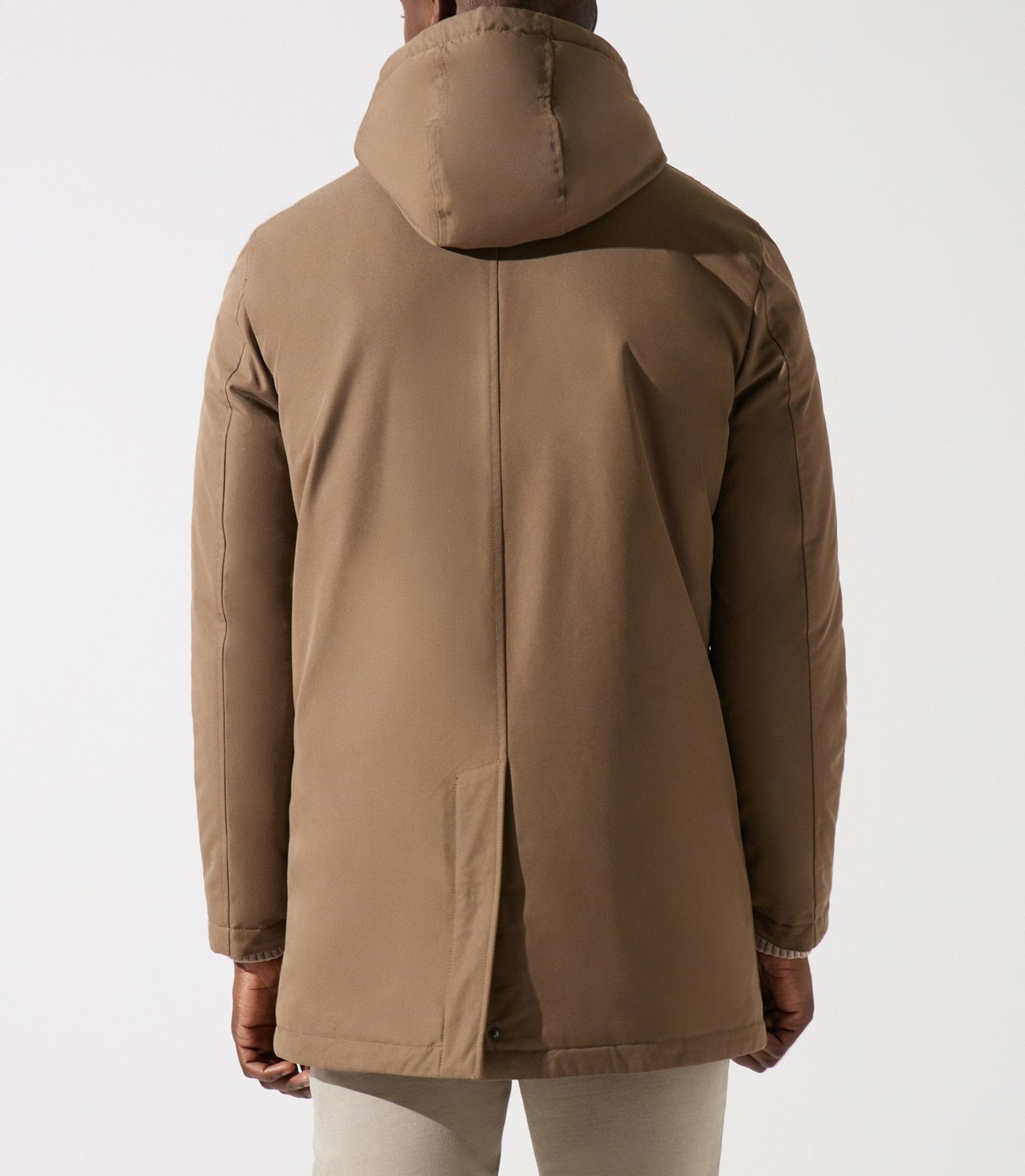 Parka longue à capuche taupe MANCHESTER - IZAC
