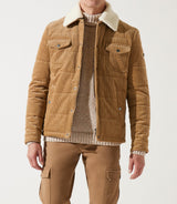 Blouson velours matelasse beige MANI - IZAC