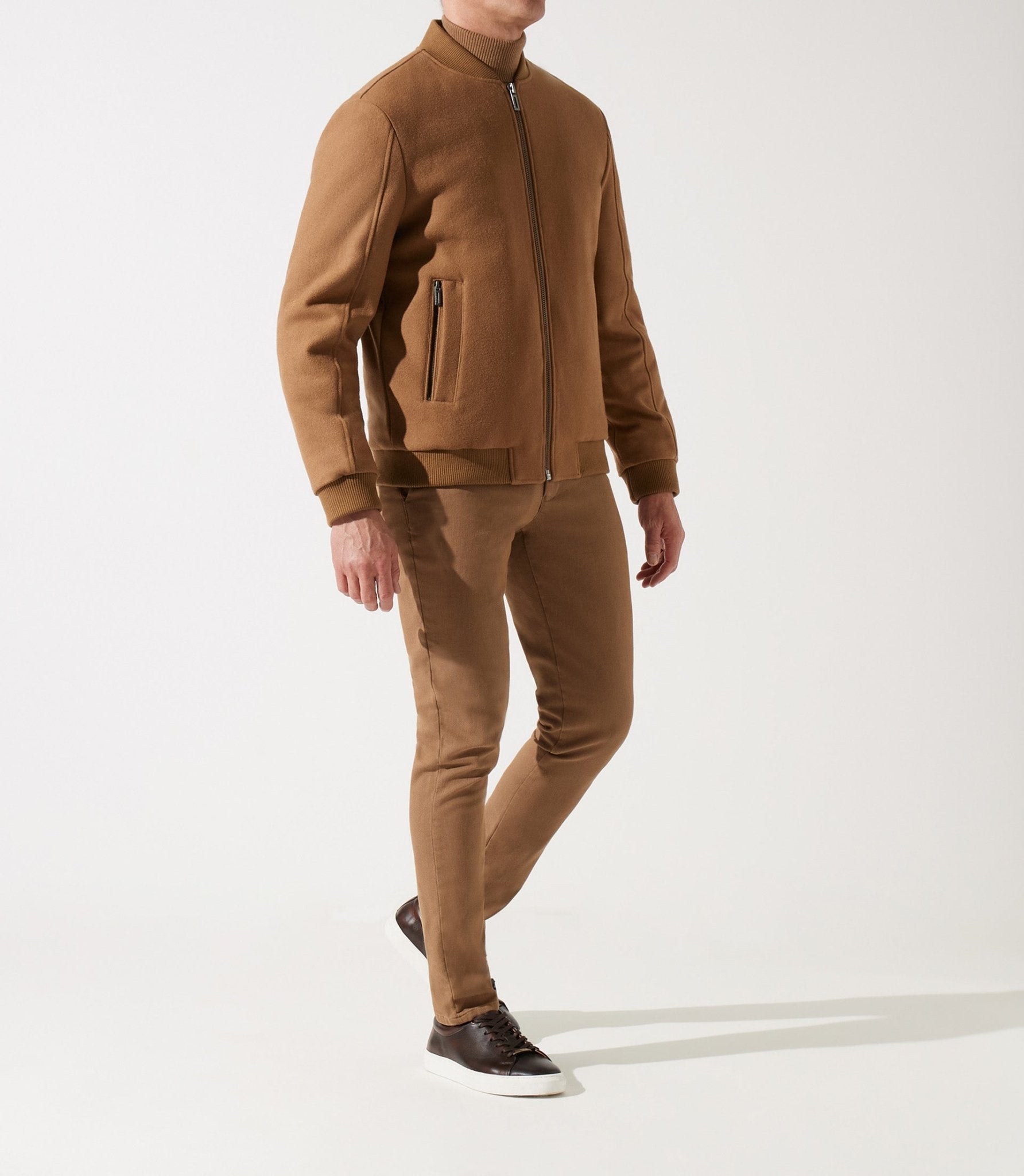 Blouson en laine teddy camel MOSCOU - IZAC