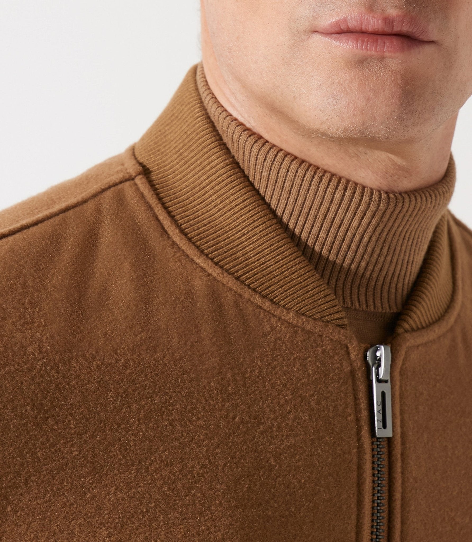 Blouson en laine teddy camel MOSCOU - IZAC