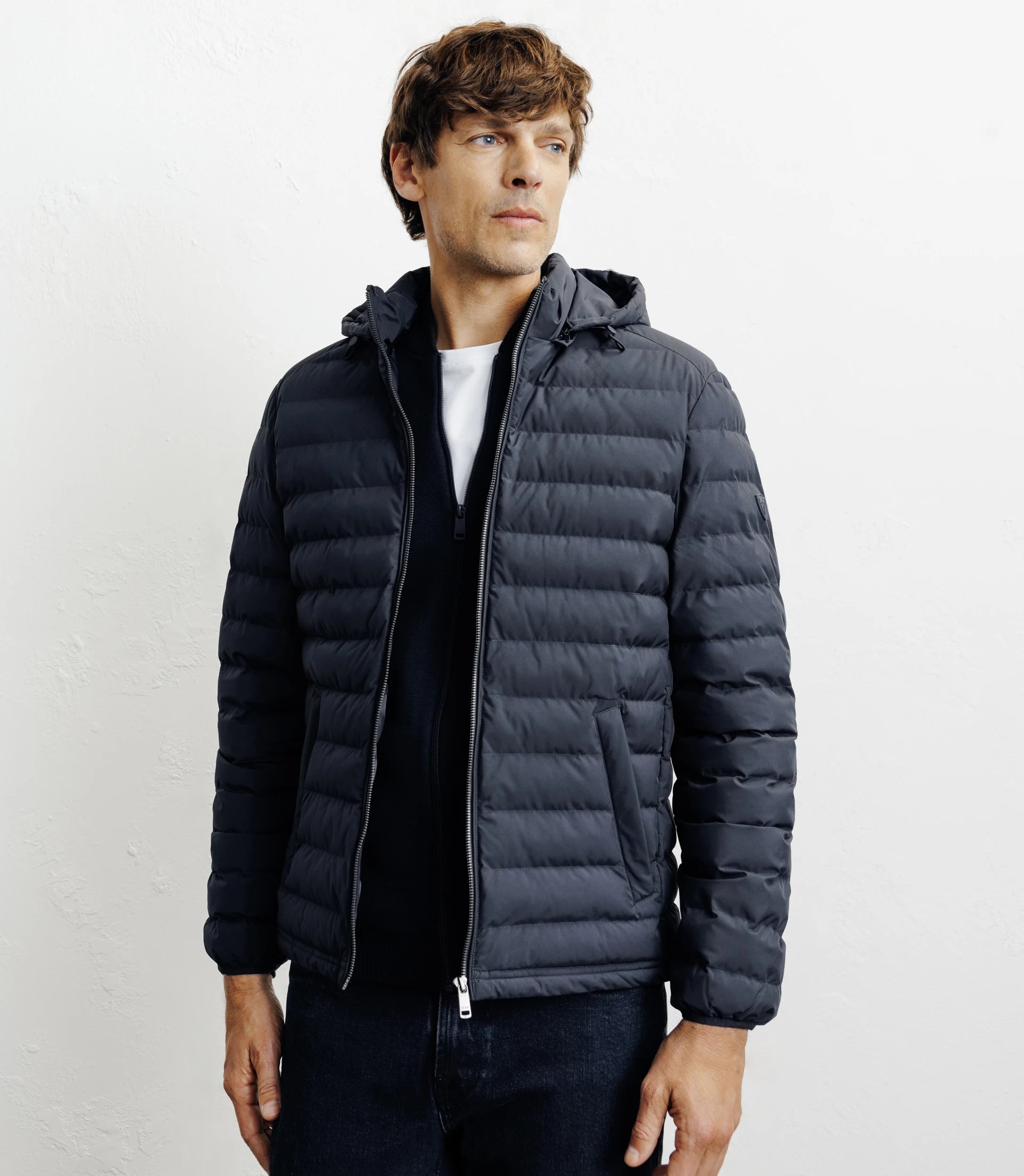 Jacke mit abnehmbarer Marinehaube